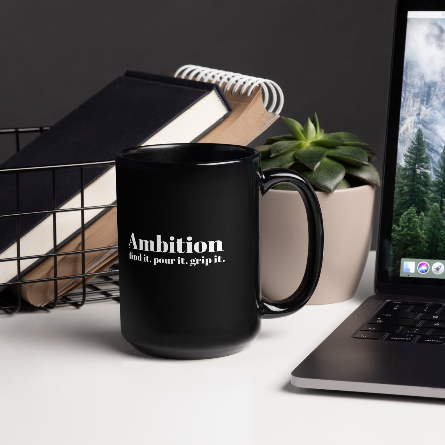 15 oz. Black Mug