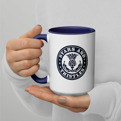 15 oz. Blue & White Mug